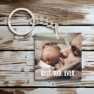 Personalised Best Dad Ever, Photo Key Ring