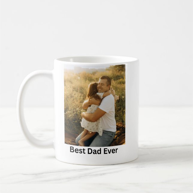 Personalised Best Dad Ever Photo Mug  (Left)
