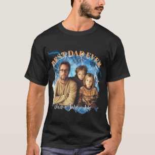 Personalised Best Dad Ever Photo & Names T-Shirt