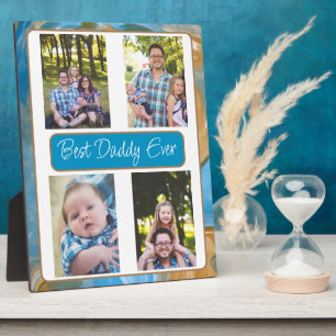 Personalised Best Dad Ever Photo  Plaque