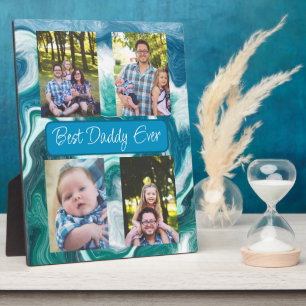 Personalised Best Dad Ever Photo  Plaque
