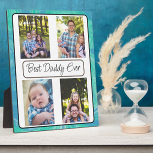 Personalised Best Dad Ever Photo  Plaque