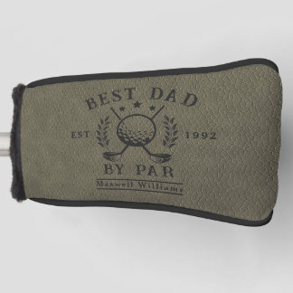 Personalised Best Dad Golf Army Green Head Putter Golf Head Cover