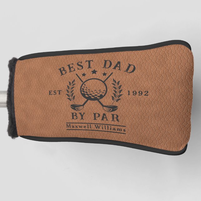 Personalised Best Dad Golf Head Putter Cover (Front)