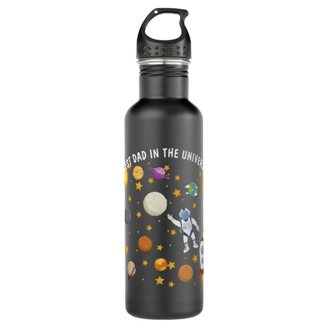 Personalised Best Dad In The Universe Name 710 Ml Water Bottle (Front)