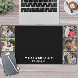 Personalised Best Dad Photo Collage Desk Mat