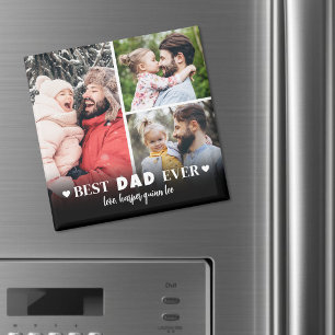 Personalised Best Dad Photo Collage Father Magnet