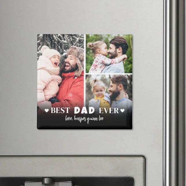 Personalised Best Dad Photo Collage Father Magnet (Personalized Best Dad Photo Collage Father magnet)