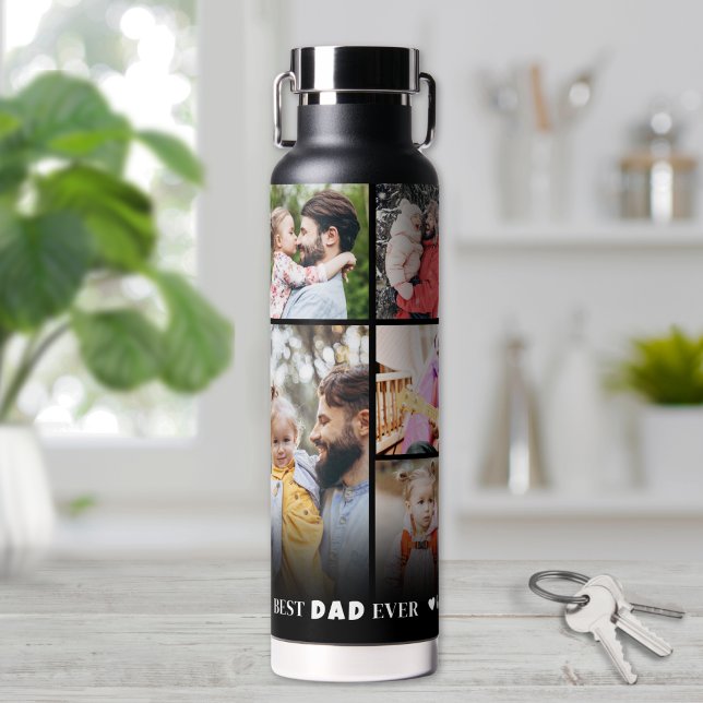 Personalised Best Dad Photo Collage Father Water Bottle (Personalized Best Dad Photo Collage Father Water Bottle )