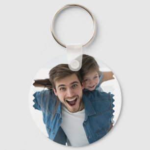 Personalised Best Dad Photo Keepsake Key Ring