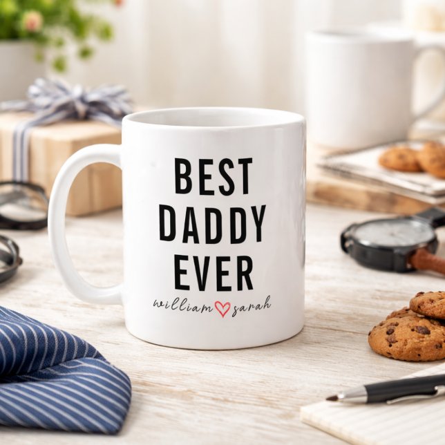 Personalised Best Daddy Ever | Custom Father’s Day Coffee Mug (Personalized Best Daddy Ever | Custom Father’s Day Mug)