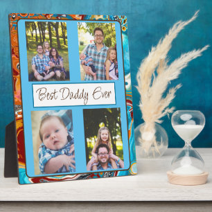 Personalised Best Daddy Ever Photo  Plaque