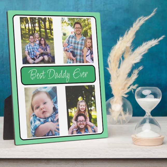 Personalised Best Daddy Ever Photo Plaque (Side)