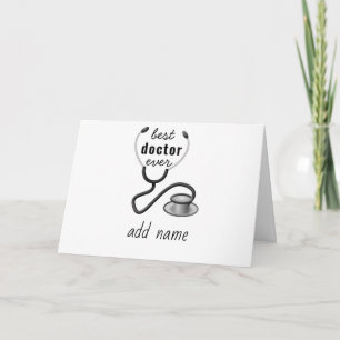 Personalised Best Doctor Ever Thank You Physician Card