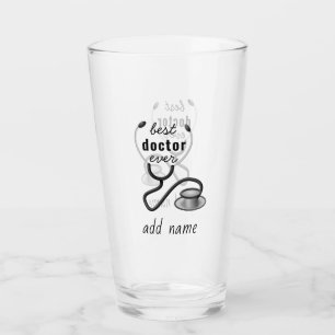 Personalised Best Doctor Ever Thank You Physician Glass