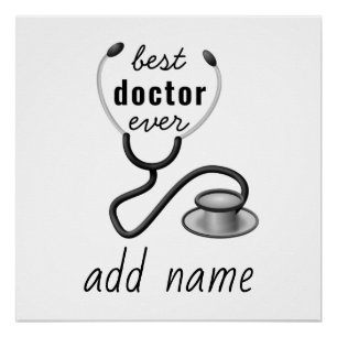 Personalised Best Doctor Ever Thank You Physician Poster