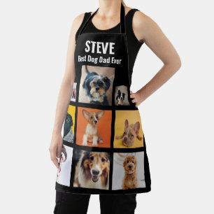 Personalised Best Dog Dad Ever Photo Collage Apron