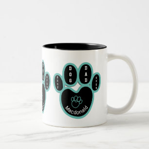 Personalised BEST DOG DAD EVER Two-Tone Coffee Mug