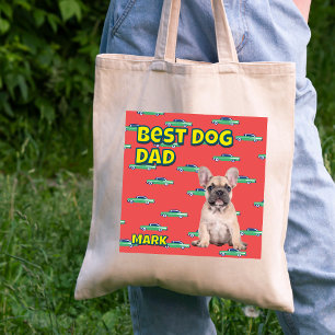 Personalised Best Dog Dad Gift – Fun Pet Photo  Tote Bag