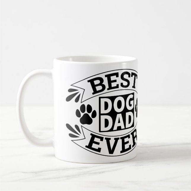 Personalised Best Dog Dad Mug with Photo (Left)