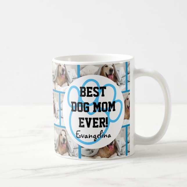 Personalised BEST DOG MOM EVER Photo Coffee Mug (Right)