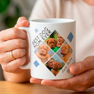 Personalised Best Dog Mum Ever Photo Collage Coffee Mug