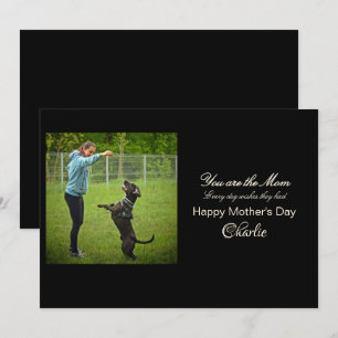 personalised best dog mum greeting card