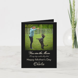 personalised best dog mum greeting card