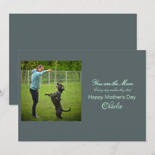 personalised best dog mum greeting card
