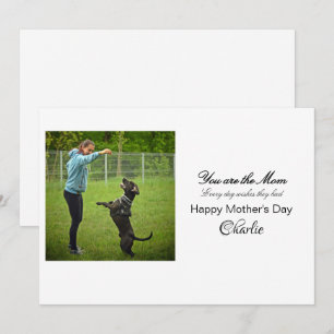 personalised best dog mum greeting card