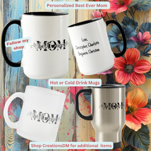 Personalised Best Ever Mum Mother's Day Frosted Glass Coffee Mug