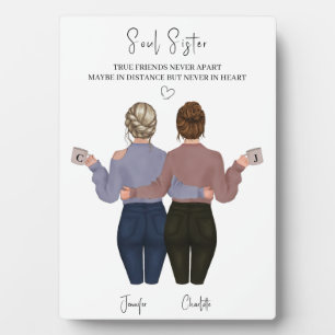 Personalised Best Friend Art WaterColor Plaque