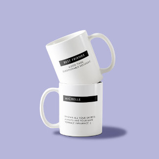 Personalised Best Friend Custom Name Funny Bestie Coffee Mug