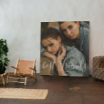 Personalised Best Friend Forever Photo Script Tex Faux Canvas Print<br><div class="desc">Personalised Best Friend Forever Photo Script Tex Faux Canvas Print</div>