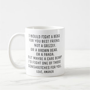 Personalised Best Friend Gift, Funny Best Friend  Coffee Mug
