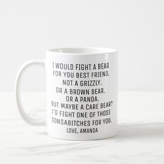 Personalised Best Friend Gift, Funny Best Friend  Coffee Mug (Left)
