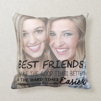 Personalised Best Friend Photo BFF Besties Purple Cushion