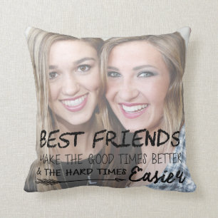 Personalised Best Friend Photo BFF Chic Friendship Cushion