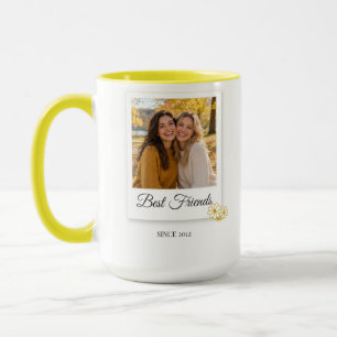 Personalised Best Friend Photo Mug with Daisies