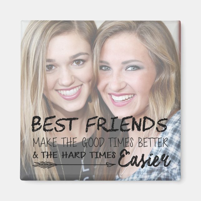 Personalised Best Friend Photo Quote Magnet (Front)