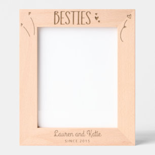Personalised Best Friend Photograph  Etched Frames