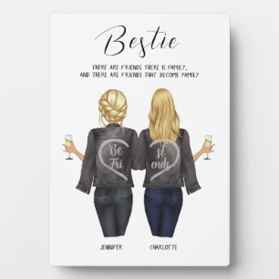Personalised Best Friend Portrait - Besties Plaque