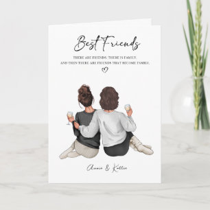Personalised Best Friend Print, Best Friend Gift Card