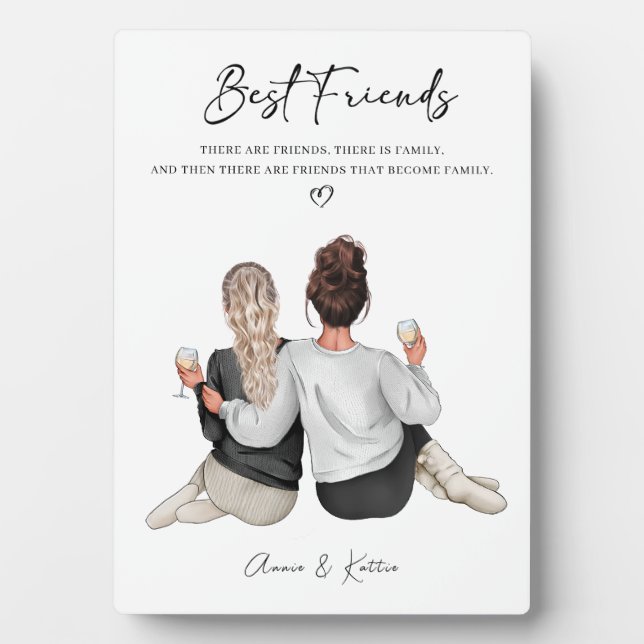 Personalised Best Friend Print, Best Friend Gift Plaque (Front)