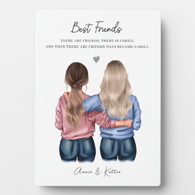 Personalised Best Friend Print, Best Friend Gift Plaque (Front)