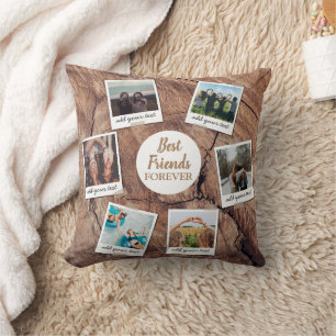 Personalised Best Friends 6 Photo Custom Collage Cushion