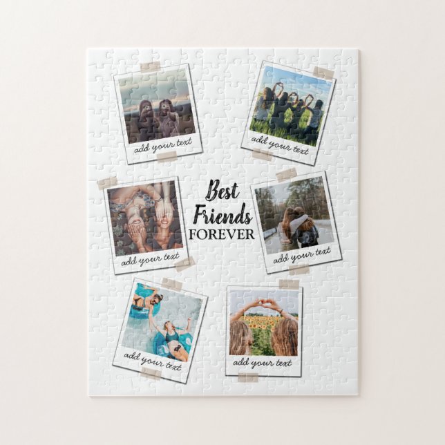 Personalised Best Friends 6 Photo Custom Collage Jigsaw Puzzle (Vertical)