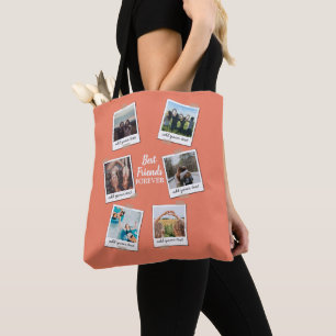 Personalised Best Friends 6 Photo Custom Collage Tote Bag