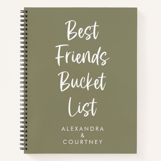 Personalised Best Friends Adventure Checklist  Notebook (Front)