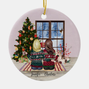 Personalised Best Friends Christmas Ornament